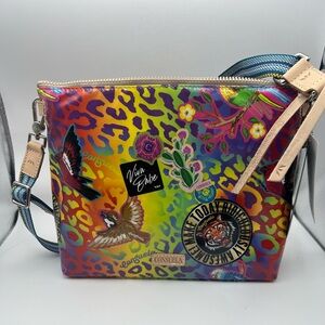 Consuela Multicolor Crossbody Bag with Artistic Design